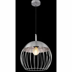 Luminaires Globo Lighting Suspension Globo CREAM Chrome, 1 lumière* Suspensions