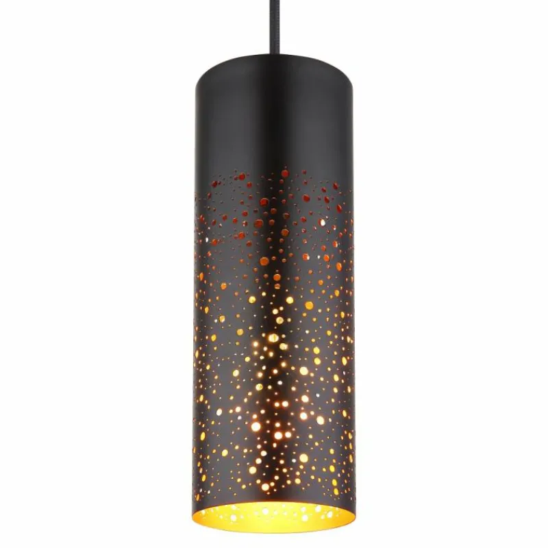 Lampes Dorées-Luminaires Globo Lighting Suspension Globo CROCKY Noir, 1 lumière