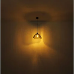 Suspension Verre Fumé-Luminaires Globo Lighting Suspension Globo DAWAR Noir, 1 lumière