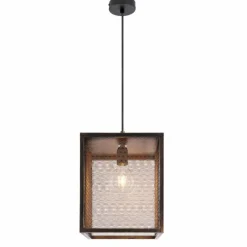 Lampes Industrielles-Luminaires Globo Lighting Suspension Globo DOMI Cuivre, 1 lumière