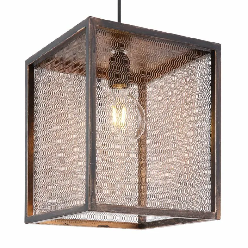 Lampes Industrielles-Luminaires Globo Lighting Suspension Globo DOMI Cuivre, 1 lumière