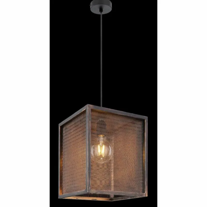 Lampes Industrielles-Luminaires Globo Lighting Suspension Globo DOMI Cuivre, 1 lumière