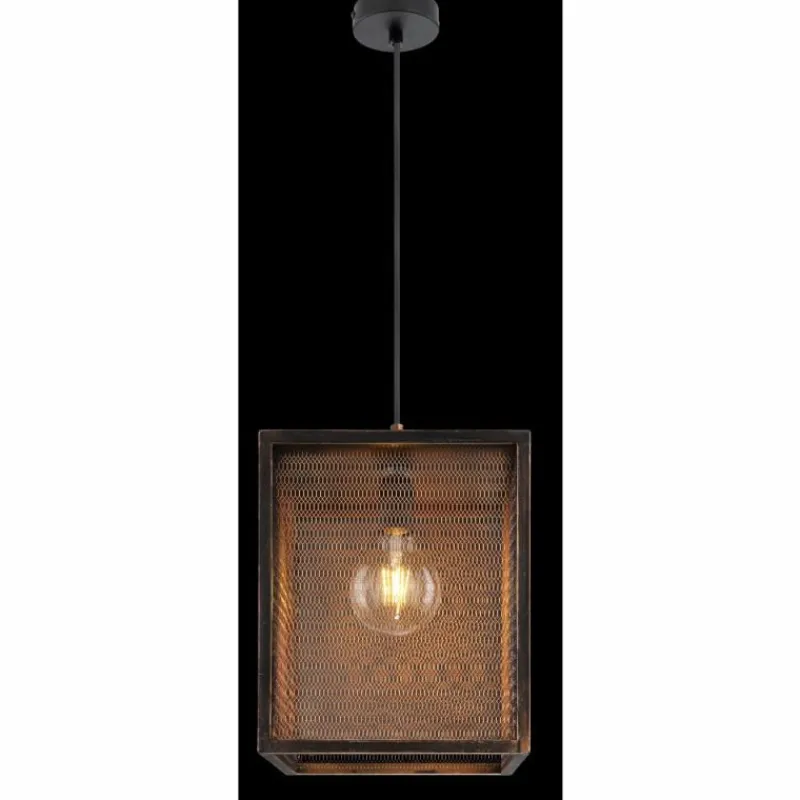 Lampes Industrielles-Luminaires Globo Lighting Suspension Globo DOMI Cuivre, 1 lumière