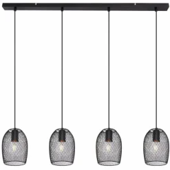 Luminaires Globo Lighting Suspension Globo DOPS Noir, 4 lumières* Suspensions