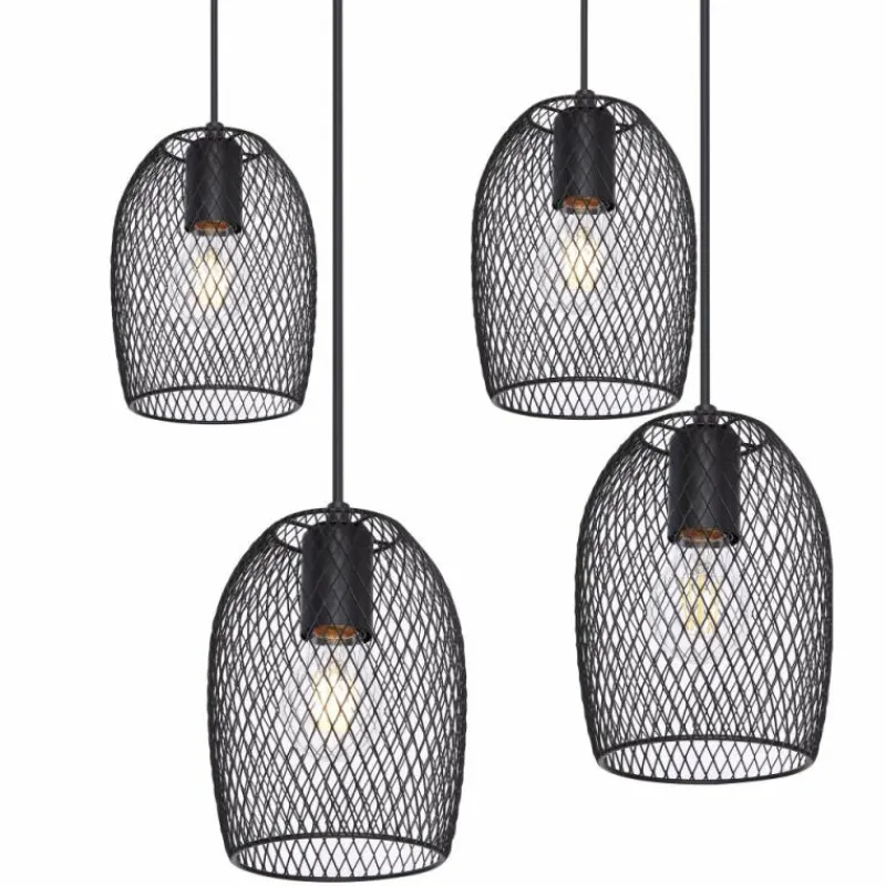 Luminaires Globo Lighting Suspension Globo DOPS Noir, 6 lumières* Suspensions