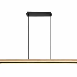 Lampes En Bois-Luminaires Globo Lighting Suspension Globo DORO LED Couleur bois, Noir, 1 lumière