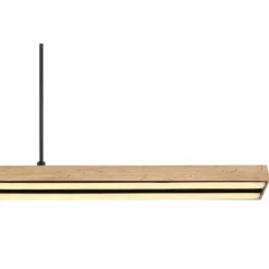 Lampes En Bois-Luminaires Globo Lighting Suspension Globo DORO LED Couleur bois, Noir, 1 lumière