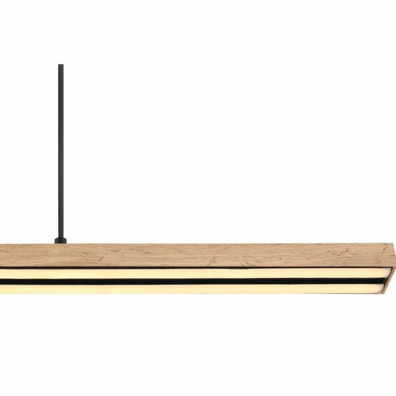 Lampes En Bois-Luminaires Globo Lighting Suspension Globo DORO LED Couleur bois, Noir, 1 lumière