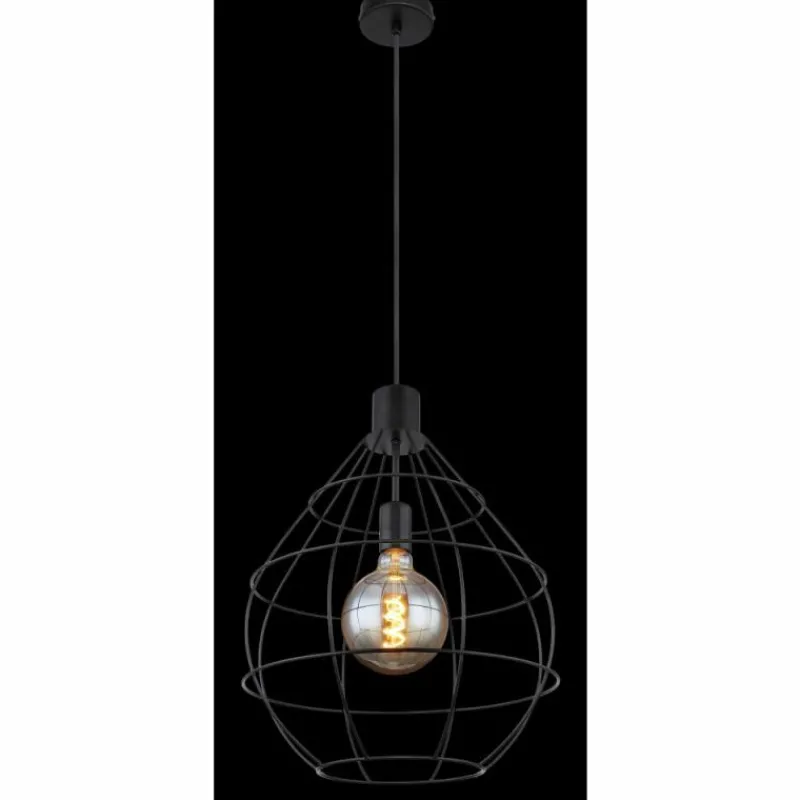 Luminaires Globo Lighting Suspension Globo EDWIN Noir, 1 lumière* Suspensions
