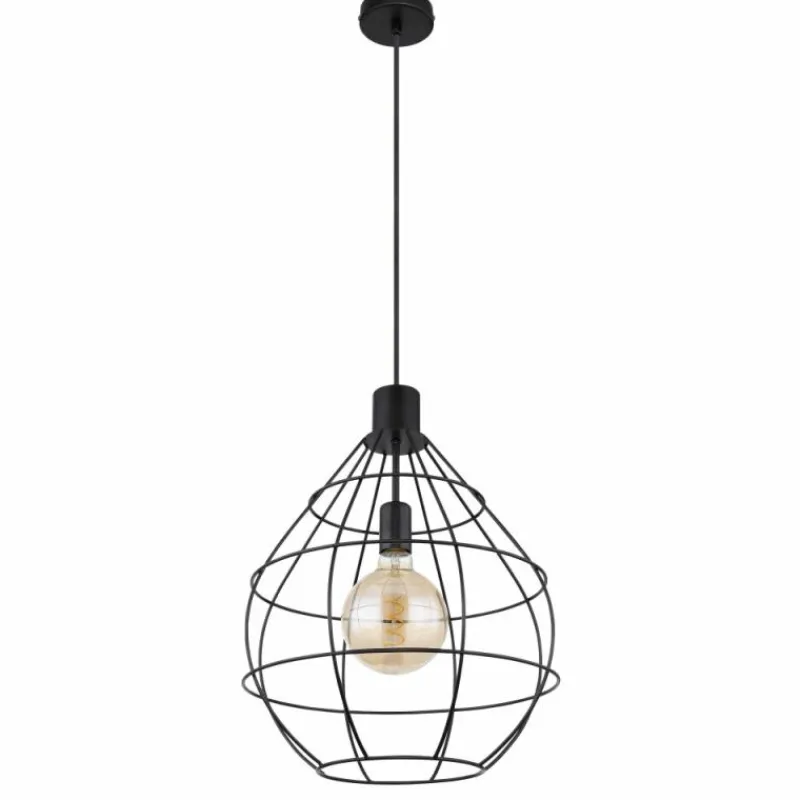 Luminaires Globo Lighting Suspension Globo EDWIN Noir, 1 lumière* Suspensions