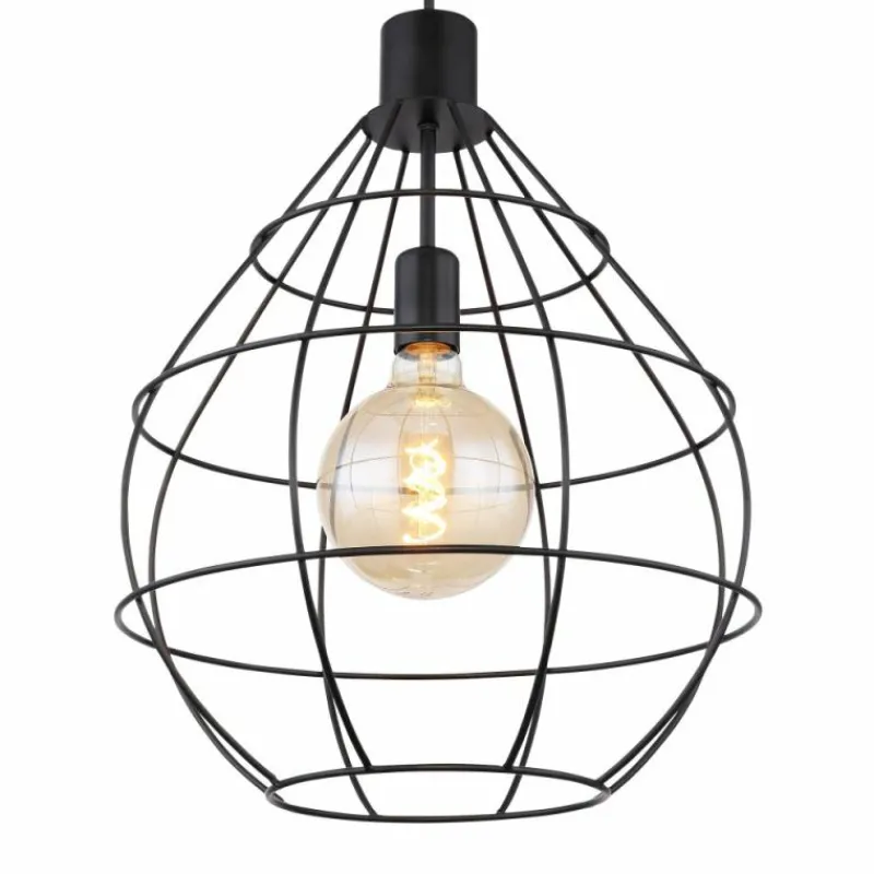 Luminaires Globo Lighting Suspension Globo EDWIN Noir, 1 lumière* Suspensions