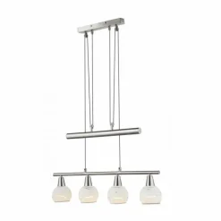 Luminaires Globo Lighting Suspension Globo Elliott LED Nickel mat, 4 lumières