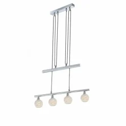 Luminaires Globo Lighting Suspension Globo Elliott LED Nickel mat, 4 lumières