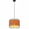 Style Boho-Chic-Luminaires Globo Lighting Suspension Globo ELMAR Noir, 1 lumière