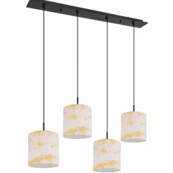 Lampes En Tissu-Luminaires Globo Lighting Suspension Globo ENGELBERT Noir, 4 lumières