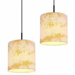 Lampes En Tissu-Luminaires Globo Lighting Suspension Globo ENGELBERT Noir, 4 lumières