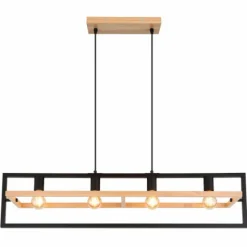 Luminaires Scandinaves-Luminaires Globo Lighting Suspension Globo ERICA Écru, Noir, 4 lumières