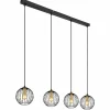Luminaires Globo Lighting Suspension Globo EUSEBIUS Noir, 4 lumières* Suspensions
