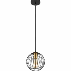 Luminaires Globo Lighting Suspension Globo EUSEBIUS Noir, 1 lumière* Suspensions