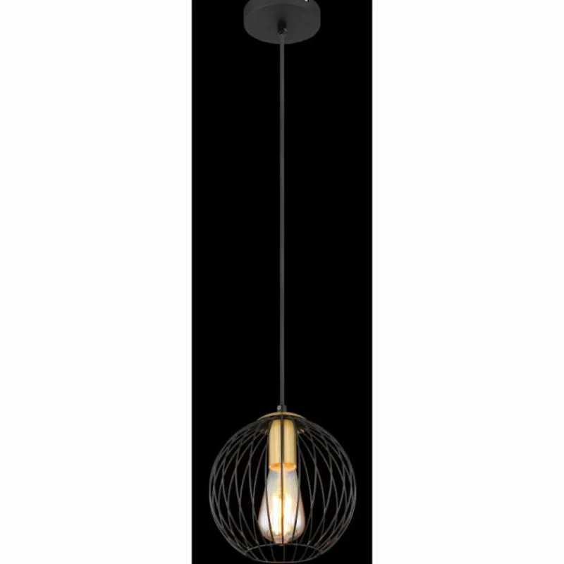 Luminaires Globo Lighting Suspension Globo EUSEBIUS Noir, 1 lumière* Suspensions