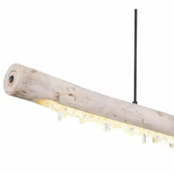 Lampes En Bois-Luminaires Globo Lighting Suspension Globo FELICITAS LED Bois clair, Noir, 2 lumières