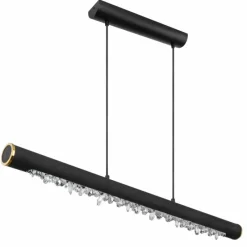 Lampes En Bois-Luminaires Globo Lighting Suspension Globo FELICITAS LED Noir, 1 lumière