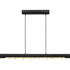 Lampes En Bois-Luminaires Globo Lighting Suspension Globo FELICITAS LED Noir, 1 lumière