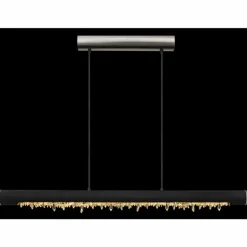 Lampes En Bois-Luminaires Globo Lighting Suspension Globo FELICITAS LED Nickel mat, Noir, 1 lumière