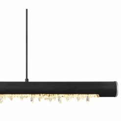 Lampes En Bois-Luminaires Globo Lighting Suspension Globo FELICITAS LED Nickel mat, Noir, 1 lumière