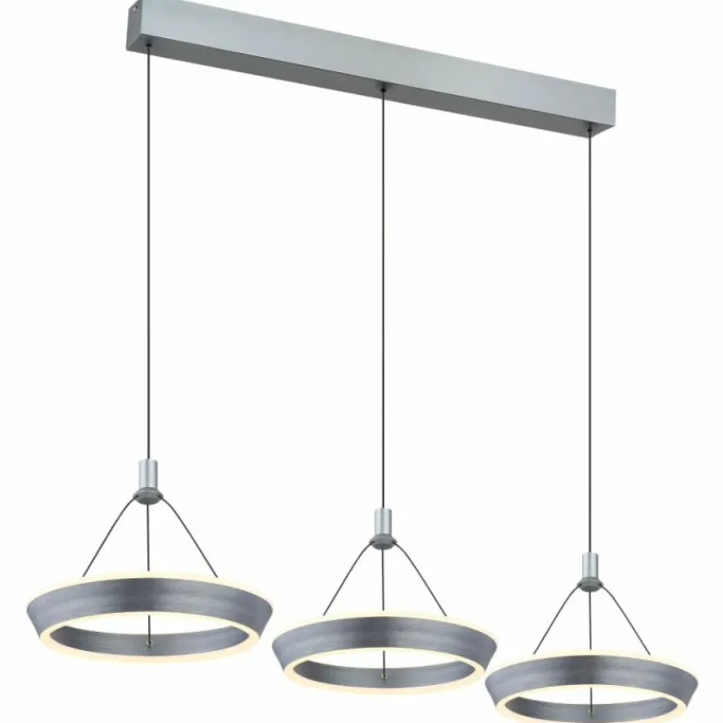 Luminaires Globo Lighting Suspension Globo FERRA LED Gris, 1 lumière* Éclairage Led