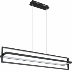Luminaires Globo Lighting Suspension Globo FLIPS LED Noir, 1 lumière, Télécommandes* Éclairage Led