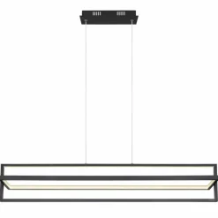 Luminaires Globo Lighting Suspension Globo FLIPS LED Noir, 1 lumière, Télécommandes* Éclairage Led