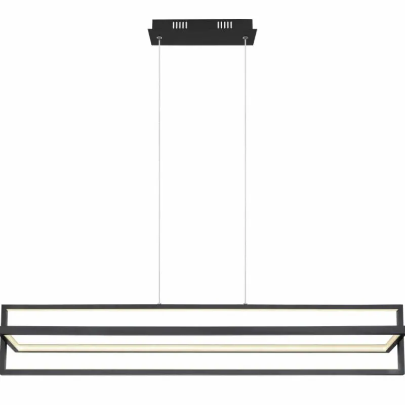 Luminaires Globo Lighting Suspension Globo FLIPS LED Noir, 1 lumière, Télécommandes* Éclairage Led