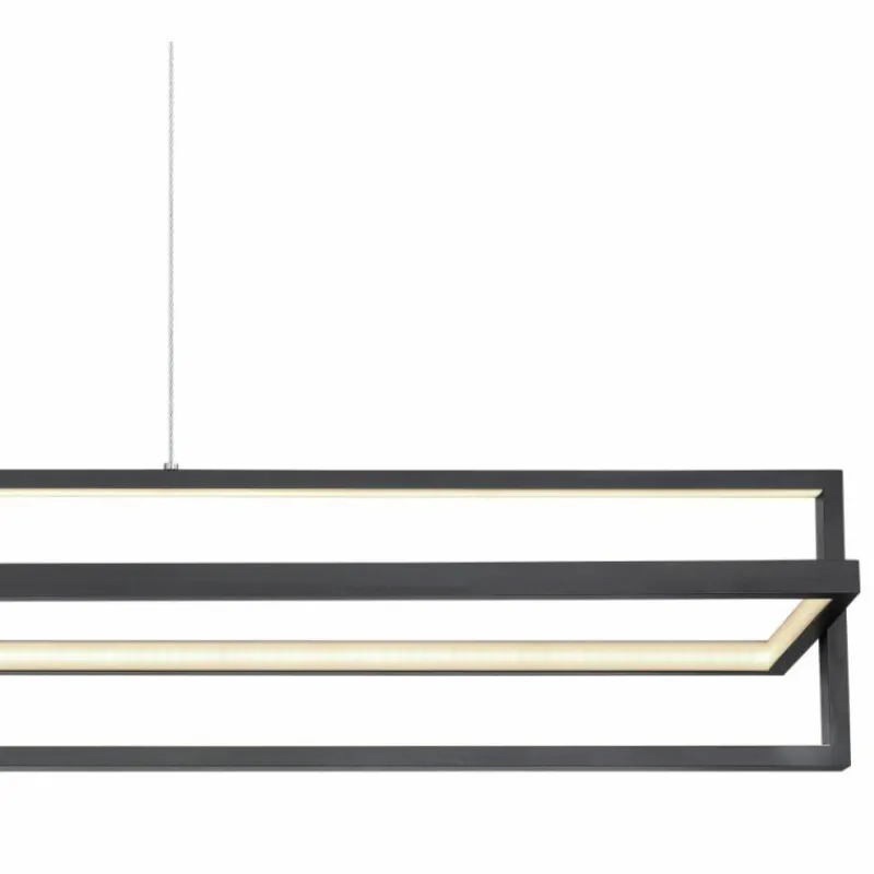 Luminaires Globo Lighting Suspension Globo FLIPS LED Noir, 1 lumière, Télécommandes* Éclairage Led