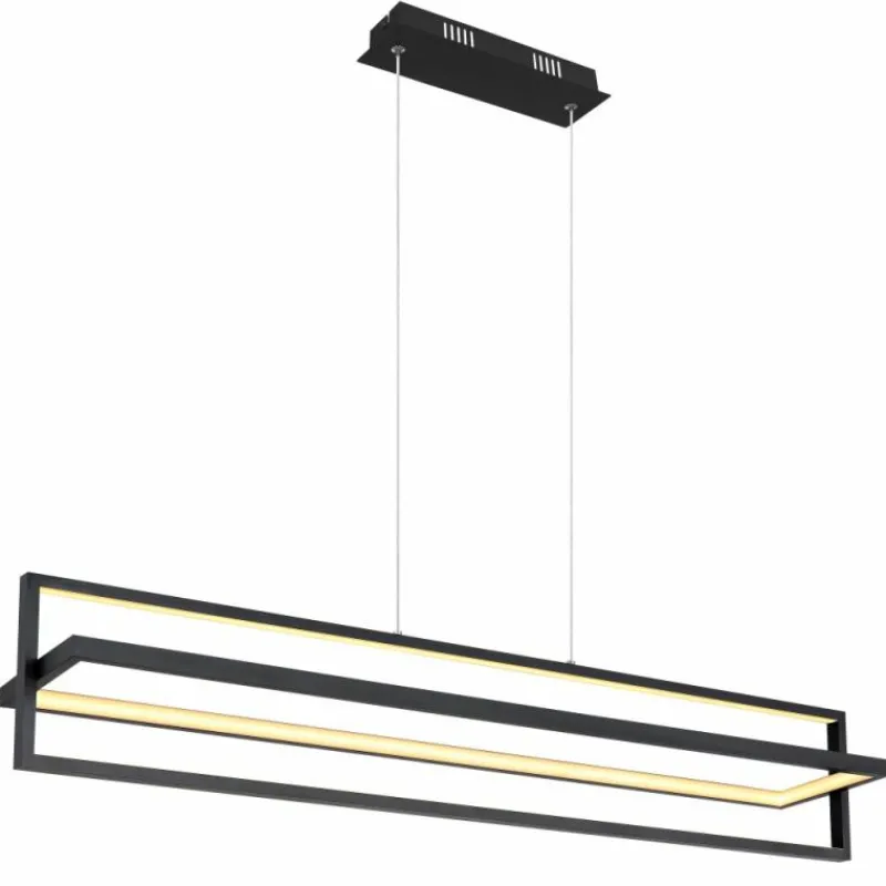 Luminaires Globo Lighting Suspension Globo FLIPS LED Noir, 1 lumière, Télécommandes* Éclairage Led