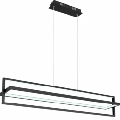 Luminaires Globo Lighting Suspension Globo FLIPS LED Noir, 1 lumière, Télécommandes* Éclairage Led
