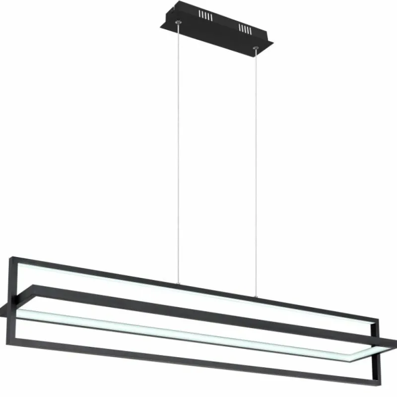 Luminaires Globo Lighting Suspension Globo FLIPS LED Noir, 1 lumière, Télécommandes* Éclairage Led