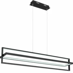 Luminaires Globo Lighting Suspension Globo FLIPS LED Noir, 1 lumière, Télécommandes* Éclairage Led
