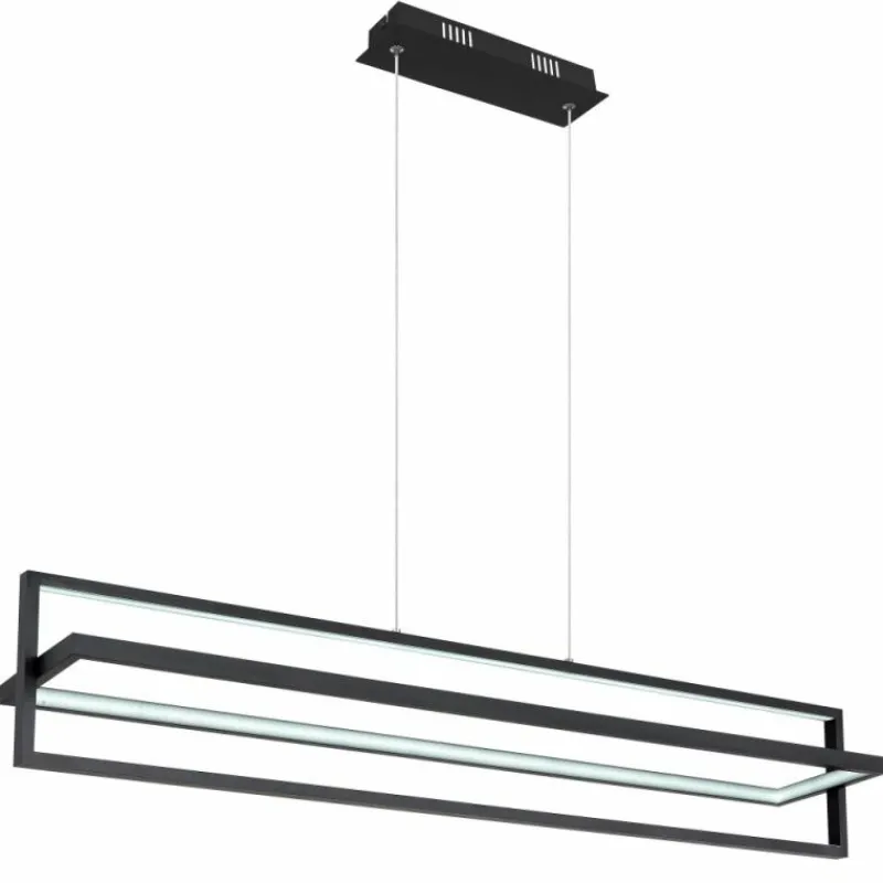 Luminaires Globo Lighting Suspension Globo FLIPS LED Noir, 1 lumière, Télécommandes* Éclairage Led