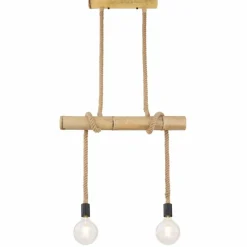 Lampes En Tissu-Luminaires Globo Lighting Suspension Globo FRAGNO Noir, 2 lumières