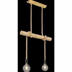 Lampes En Tissu-Luminaires Globo Lighting Suspension Globo FRAGNO Noir, 2 lumières