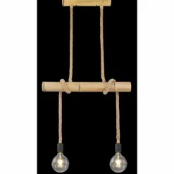 Lampes En Tissu-Luminaires Globo Lighting Suspension Globo FRAGNO Noir, 2 lumières