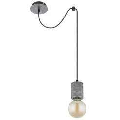 Luminaires Globo Lighting Suspension Globo FREDDY Argent Oxydé, 1 lumière* Suspensions