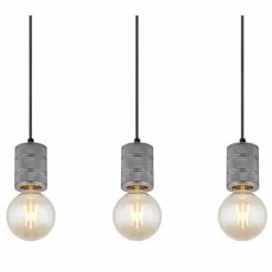 Luminaires Globo Lighting Suspension Globo FREDDY Argent Oxydé, 5 lumières* Suspensions