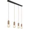 Luminaires Scandinaves-Luminaires Globo Lighting Suspension Globo FRIDA Brun, Noir, 4 lumières