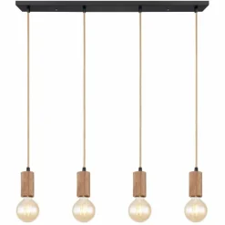 Luminaires Scandinaves-Luminaires Globo Lighting Suspension Globo FRIDA Brun, Noir, 4 lumières