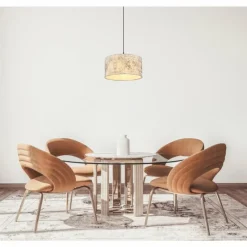 Lampes En Tissu-Luminaires Globo Lighting Suspension Globo GABRIELE Noir, 1 lumière