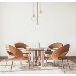 Luminaires Globo Lighting Suspension Globo GARRI Laiton, 3 lumières