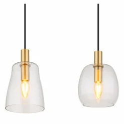 Luminaires Globo Lighting Suspension Globo GARRI Laiton, 4 lumières