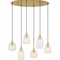 Luminaires Globo Lighting Suspension Globo GARRI Laiton, 6 lumières